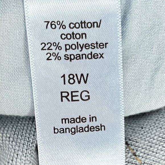 M Jeans by Maurices 18W Reg Stretch Mid Rise Soft Plaid Cuff Skinny Jeans‎ Plus - Picture 5 of 5